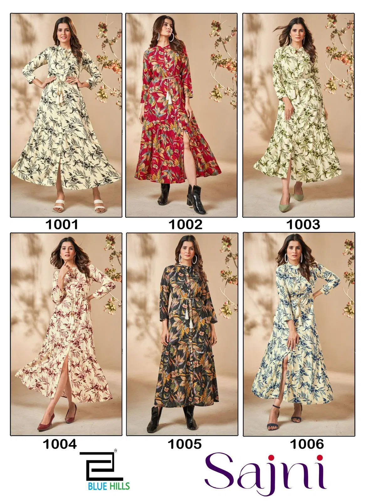 Sajni By Blue Hills Rayon Printed Party Wear Long Kurtis Wholesale Market In Surat